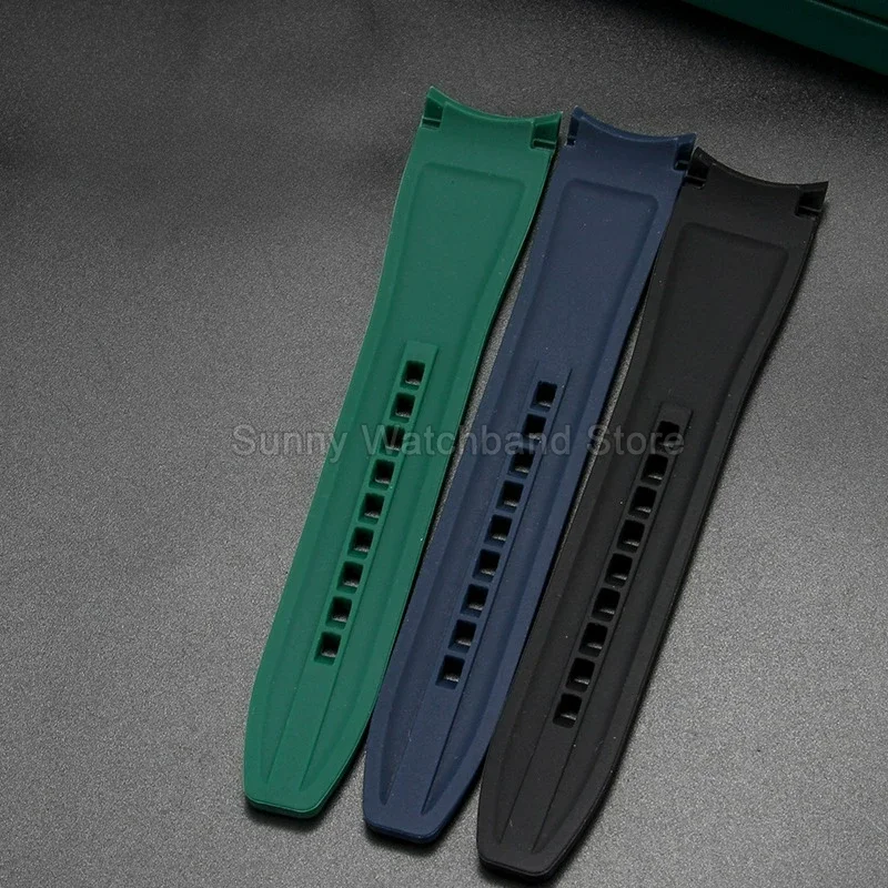 لساعة رولكس ديتجست رولكس أوميغا وسواتش التعاونية، حزام ساعة من السيليكون، واجهة منحنية، تصميم خفيف الوزن مقاوم للعرق ​ ​