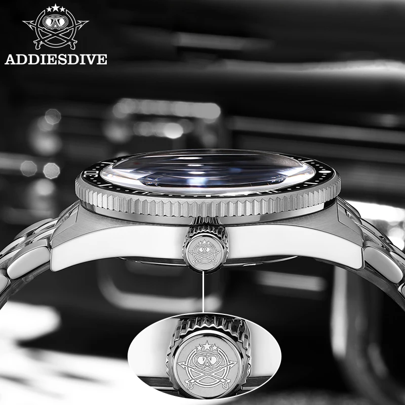 ADDIESDIVE Men Analog Watch Luxury Business Sapphire Glass Stainless Steel BGW9 Super Luminous 20Bar Waterproof Quartz Watches