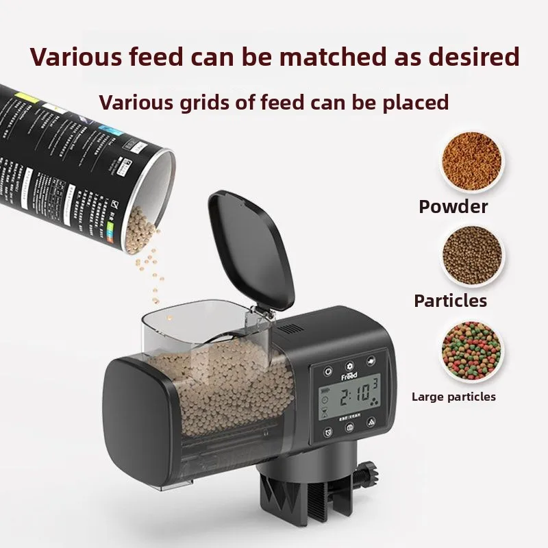 automatic timing fish feeder for Aquarium，250ML/500ML Capacity Auto Fish Feeders Easy to Set Up with AA battery