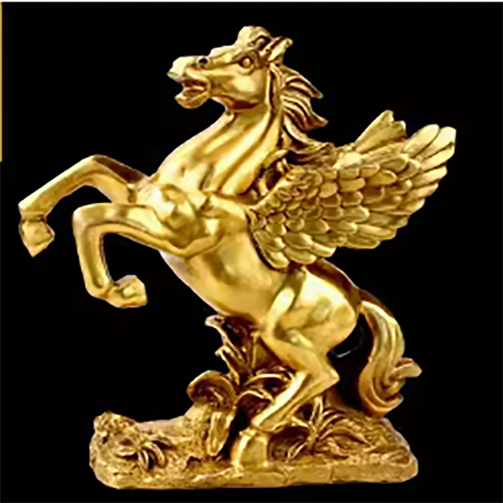 

Pure Copper Horse to Success Crafts Office Decoration Flying Horse Zodiac Bronze Horse Jumping Horse Decoration