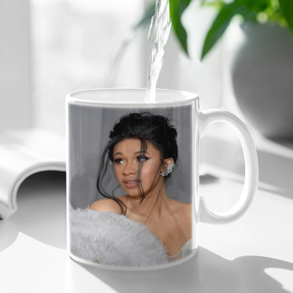 

American Pop Rap Hip-Hop Singer Cardi B Ceramic Cup Coffee Oatmeal Breakfast Cup Creative Personality Mug