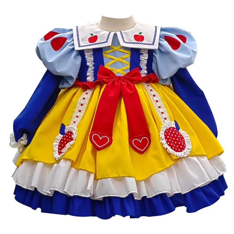 

Spring and Autumn Girl Snow White Princess Lolita Pengpeng Dress 1-8T