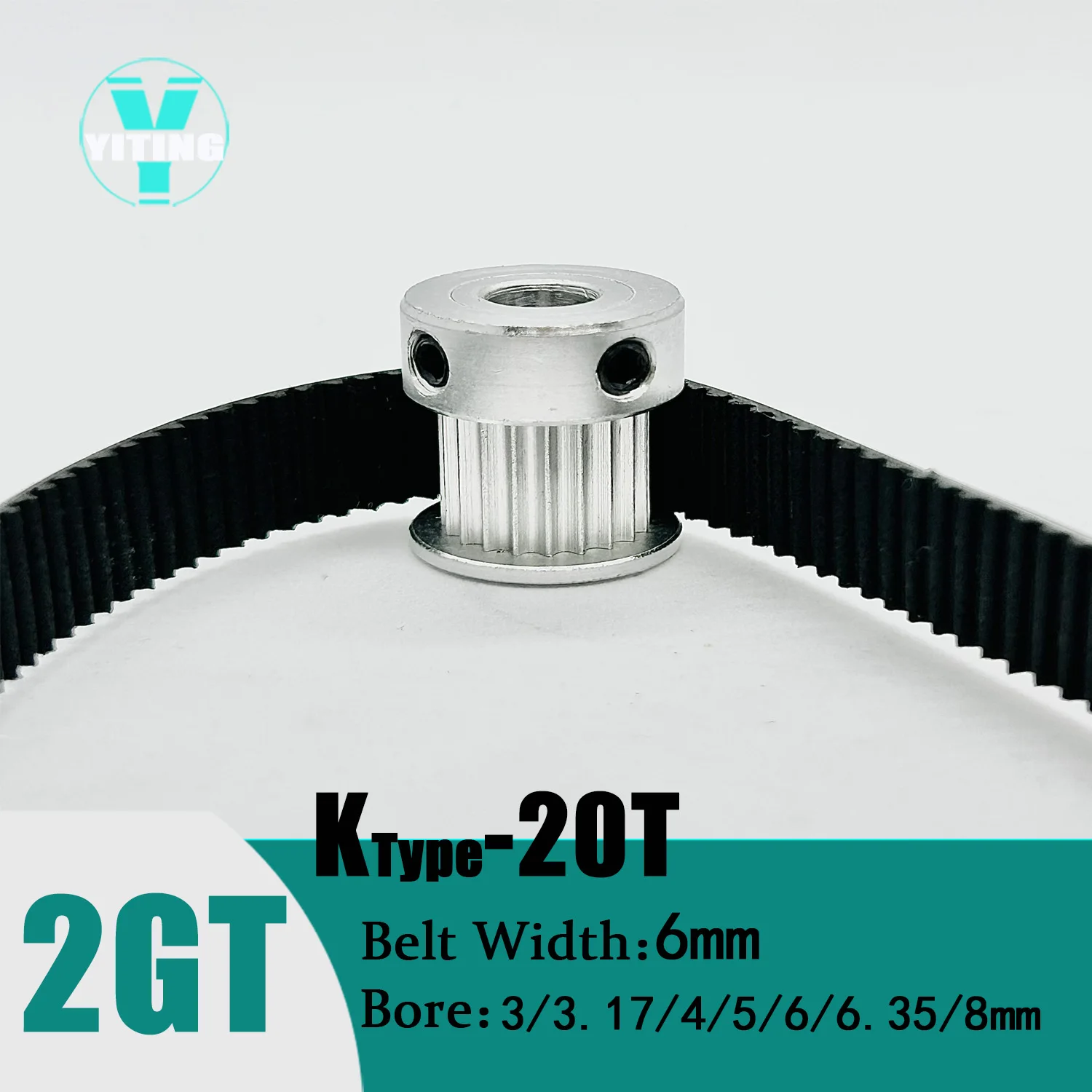 Imagem -02 - Jogo da Polia da Correia Dentada Kit da Polia Síncrona 2gt 2m 120t Gt2 20 Dentes 120t Largura mm Furo 325 mm Roda da Corda