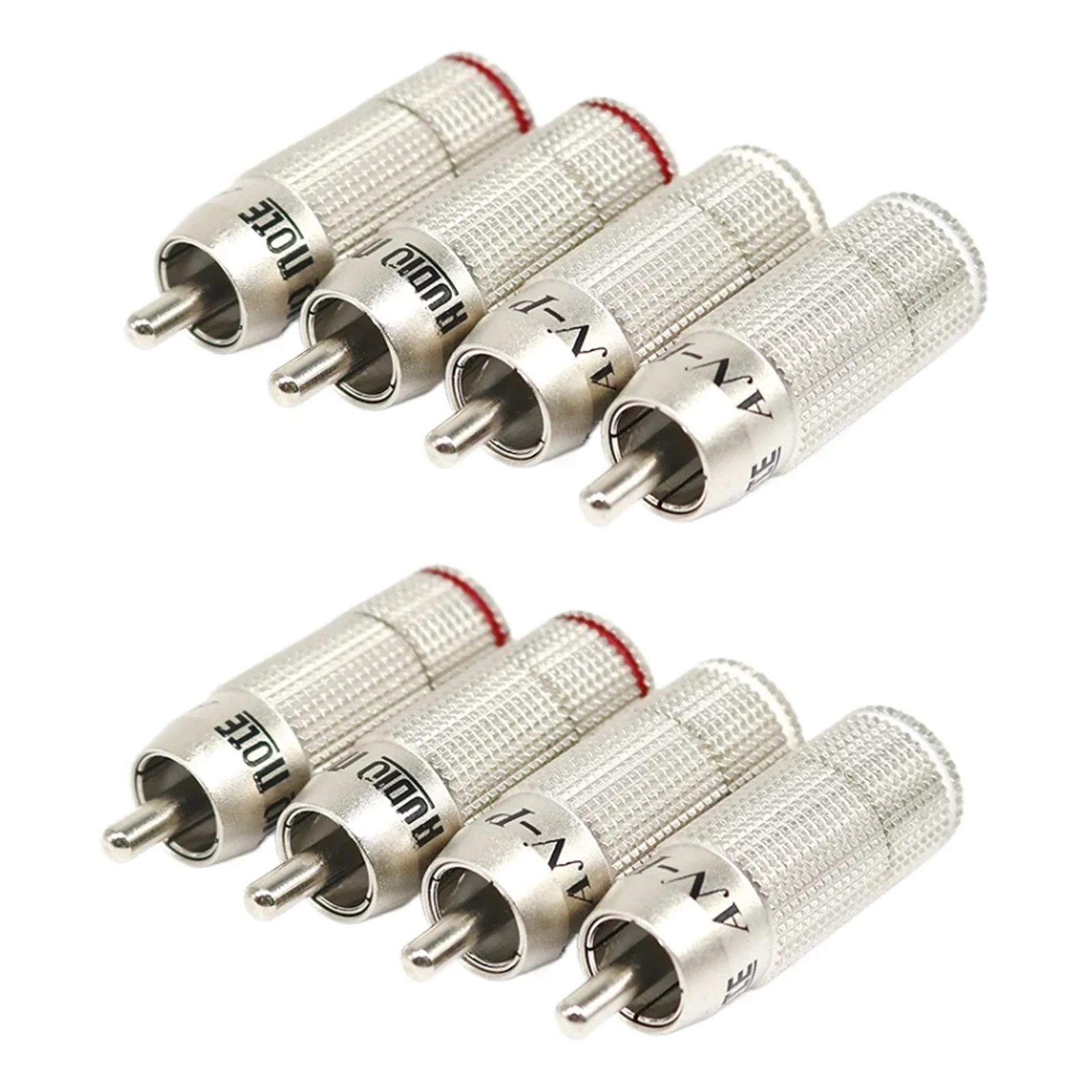 4Pcs HiFi Audio UK Audio Note AN-Vx Silver Plated RCA Lotus Plug RCA Plug Signal Line Connector 6mm