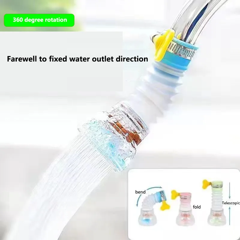 360 Rotation Faucet Kitchen Household Shower Tap Water Universal Connector Extender Rotary Water Purifier To Filter Water