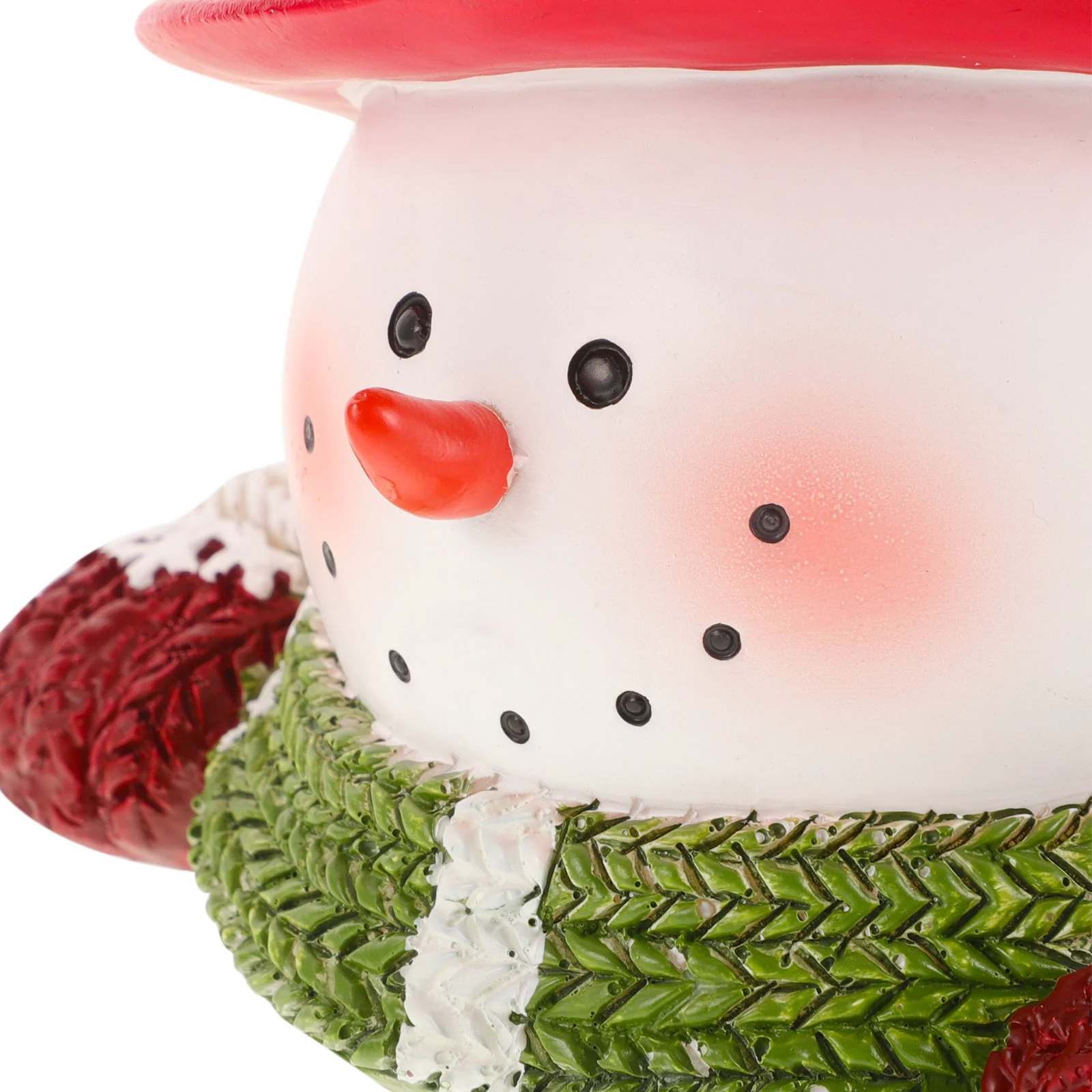 Snowman Resin Xmas Themed Ornament Half Decoration For Table Xmas Winter Holiday Party Home Decor Ornament