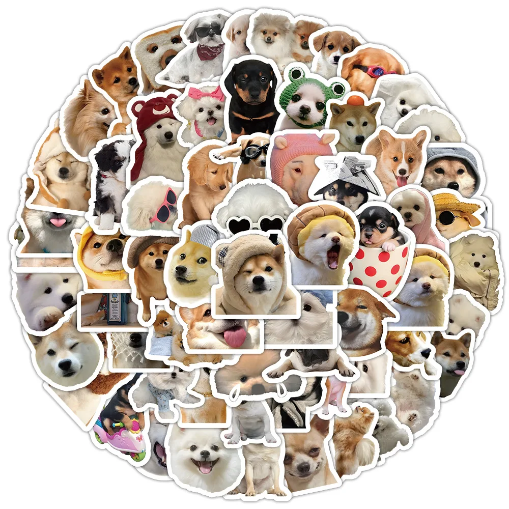 100PCS Cute Dogs Funny Stickers Vintage for DIY Kids Notebook Luggage Motorcycle Laptop Refrigerator Decal Toy Decor