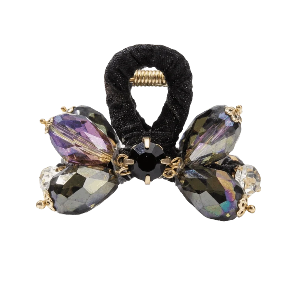 

Fashion Alloy Bow Hair Claw Exquisite Luxury Forehead Bangs Clip Effortless Colorful Crystal Mini Side Clip Half Updo