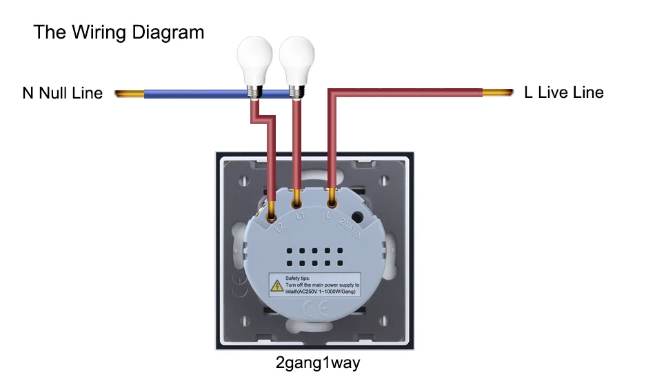 WELAIK EU European Touch Switch 1~1000W Wall Switch 2gang1way Crystal Glass Panel Smart LED Light Wall Touch Switch 220V A1921CW
