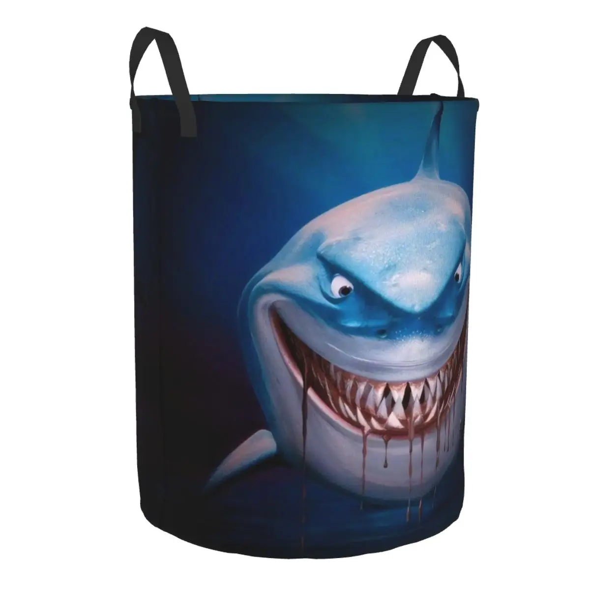 Hippie Shark Laundry Hamper Large Clothes Storage Basket Teeth Funny Toys Bin Organizer for Nursery