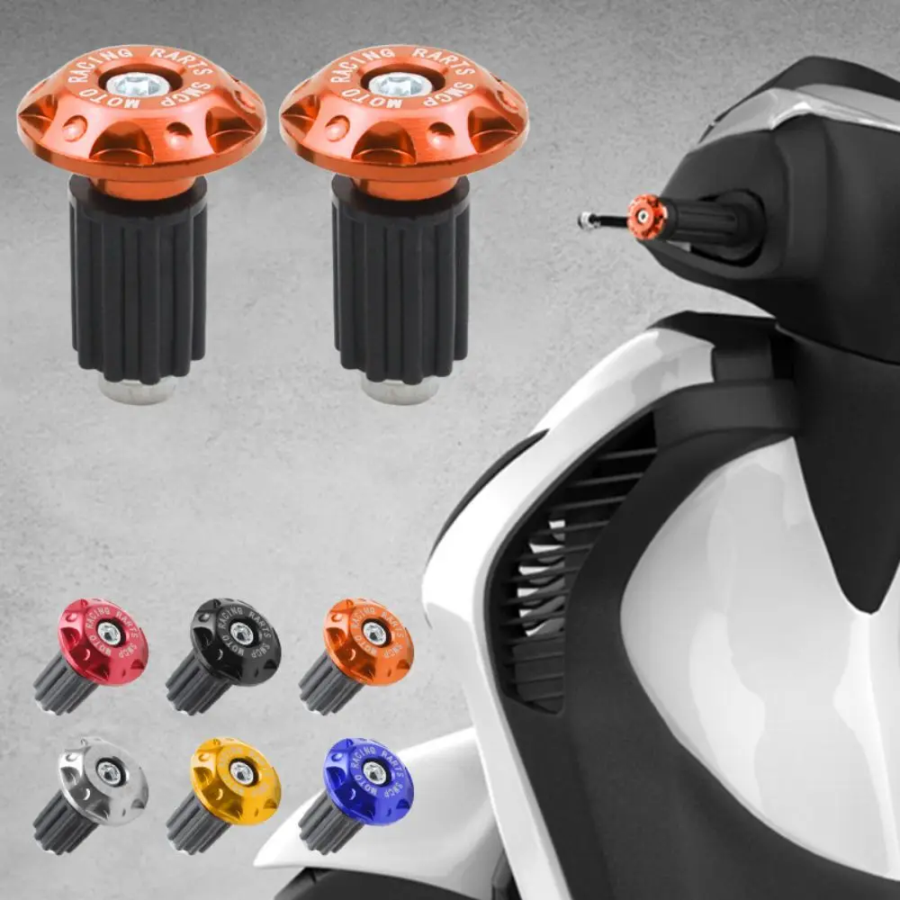 

2pcs Motorcycle Handle Bar Ends Grips Moto Cnc Aluminium Alloy Handle Plug 6-Color Counterweight Motor Bike Grips Accessories