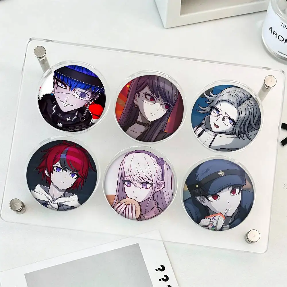 The Hundred Line Last Defense Academy Cartoon Style Badge Brooches On Backpack Decoration Round Enamel Pins For Accessorys