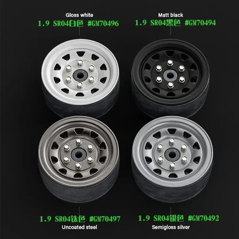 

4pcs1.9-inch Aluminum Alloy Wheels for 1/10 RC Crawler Car AXIAL SCX10 RC4WD D90 TRX4 Defender Upgrade DIY Accessories