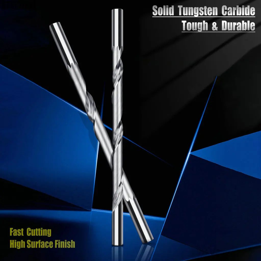 

Фреза концевая 5A с двумя режущими кромками, 1 зуб, для обработки дерева, из карбида вольфрама, спиральная, для ЧПУ-станков, для резки МДФ, гравировальный инструмент