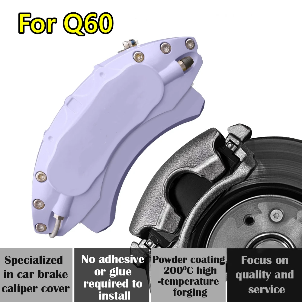 For Infiniti Q60 Car Brake Caliper Cover Aluminum Alloy Exterior Kit Fit S 2.0T 3.7L 2013 2017 2019