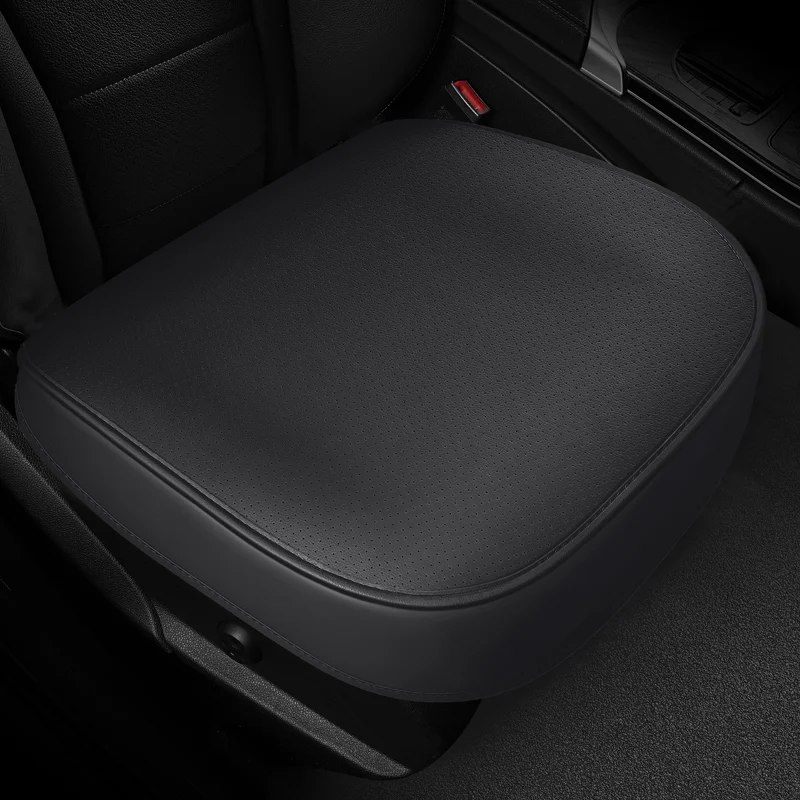 Perforated Leather  Car Seat Cover   Front Bottom Seat Cushion Cover, Anti-Slip and Wrap Around The Bottom, Fits 95% of Vehicles