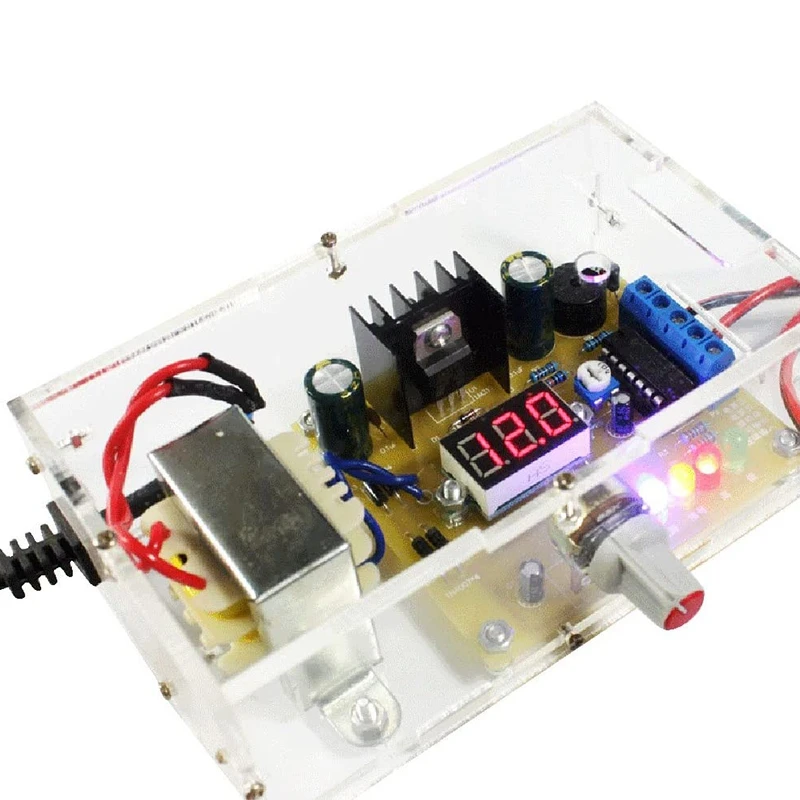 LM317 1.25V-12V Continuously Adjustable Regulated Voltage Power Supply DIY Kit