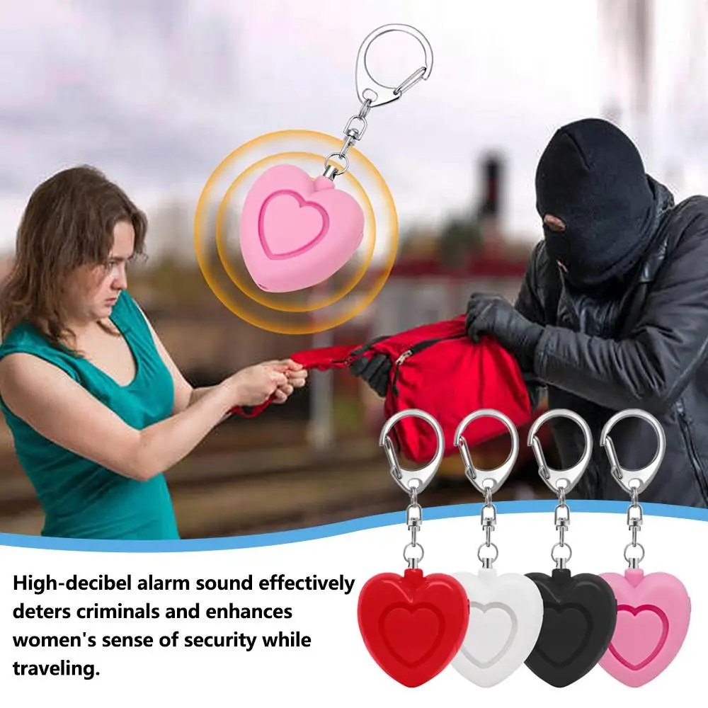 Portable Emergency Girl Women Security Alarms Self-Defense 130 DB Decibels with LED Light Safety Key Chain Pedant Anti-wolf self