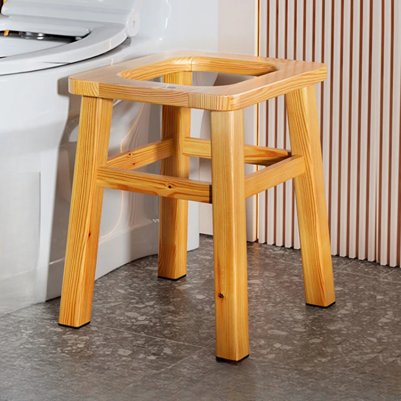 Tabouret Toilet Draagbare stoelen Badstoel Ouderen Squatty PotjeToilet Opstapje Stoelen Slaapkamer Volwassenen Chaise Houten Scandinavisch