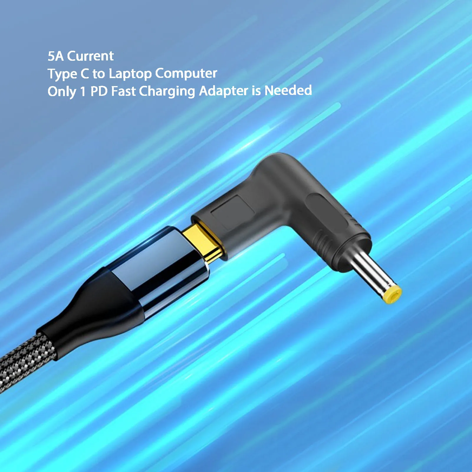 USB 3.1 Type C Female Adapter Easy Charging 100W PD Portable Type C Female To 3.0x1.1mm Adapter Built in Smart Chip for Laptop