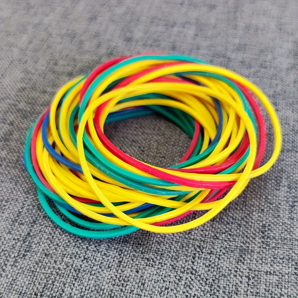 Bandas de goma elásticas de colores para la escuela y la Oficina, anillos de látex elásticos, 300 piezas