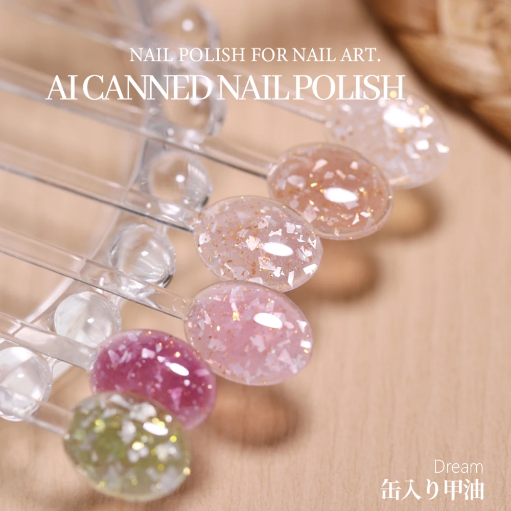 Vendeeni 6 Colors/set Rock Pearl Shell Gel Nail Polish Soak Off UV LED Shiny Glitter Pearl Gel Manicure Gel Varnish 6ml