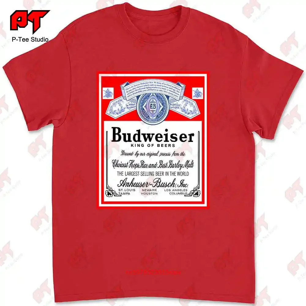 Футболка с логотипом Budweiser Beer Bud 0HBP