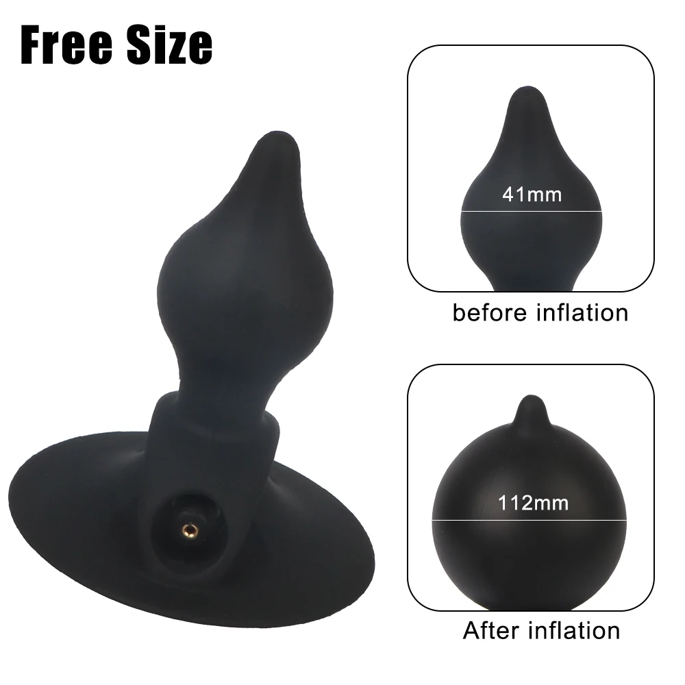 41-112mm Inflatable Anal Plug For Women Vaginal Expander Men Butt Anus Dilator Strong Suction Sex Toys Adults Female Masturbator