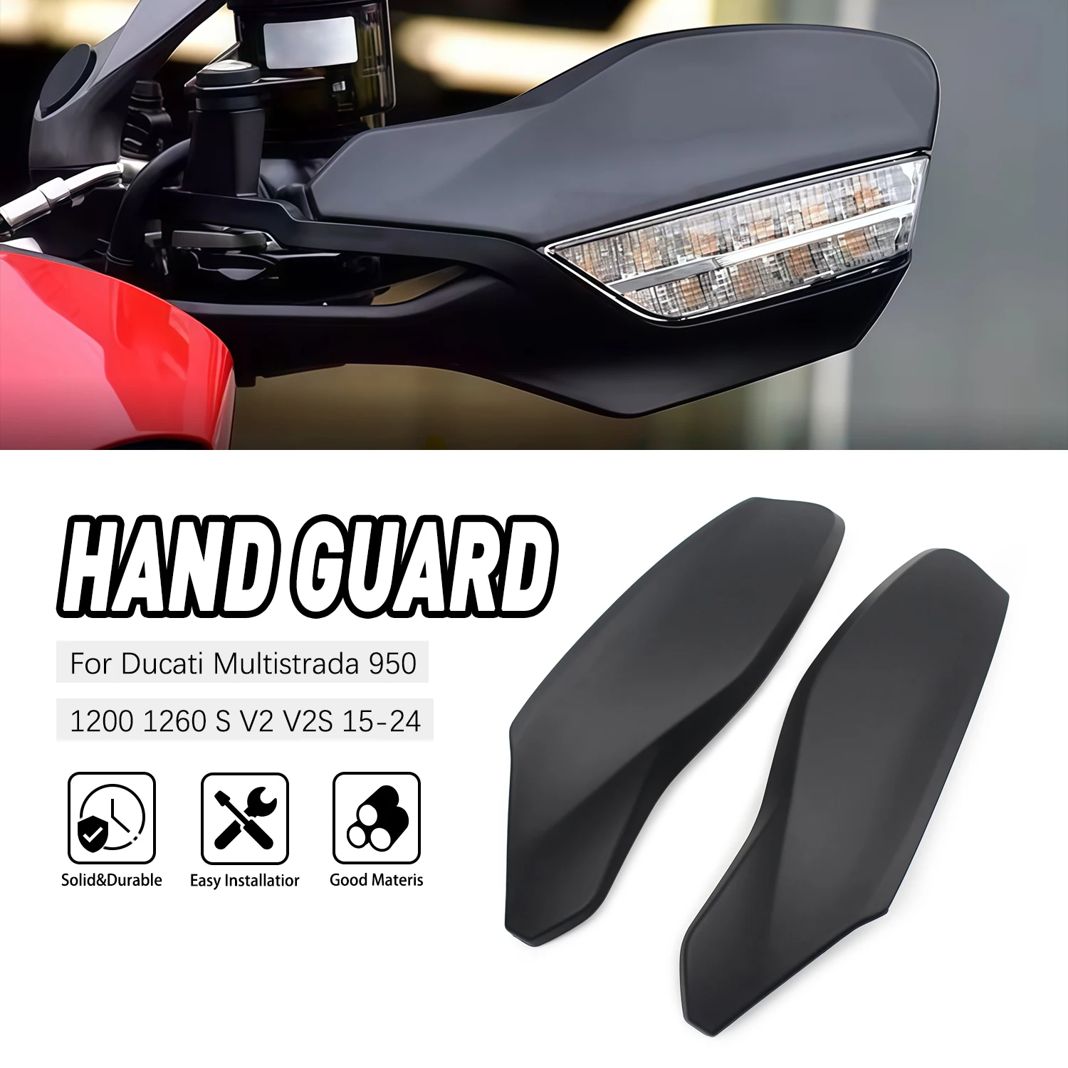 

Motorcycle For Ducati Hypermotard 950 Multistrada V2 950 1200 1260 S 2015-2025 Hand Guards Fairing Protector Windshield