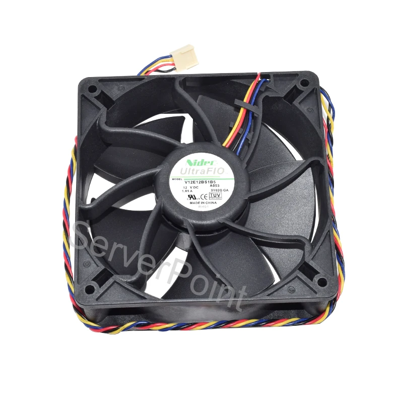 

Genuine New 12V 1.85A V12E12BS1B5-07 12038 120*120*38mm four-Wire with temperature control fan