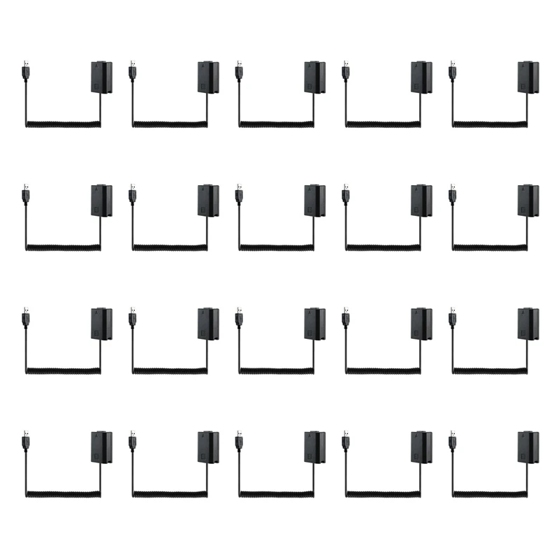 20X USB Charging Cable NP-FW50 Dummy Battery Spring Wire For Sony A7 A7R A7S A7M A7II A7S2 A7M2 A7R2 A6300 DC Coupler