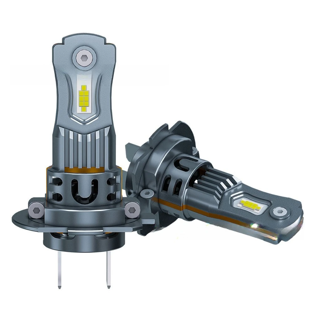

2025 New Car LED Headlights H7 Plug and Play Mini 1:1 Design Fan Cooling Ultra Bright H7 LED H4 LED 9006 Bulbs