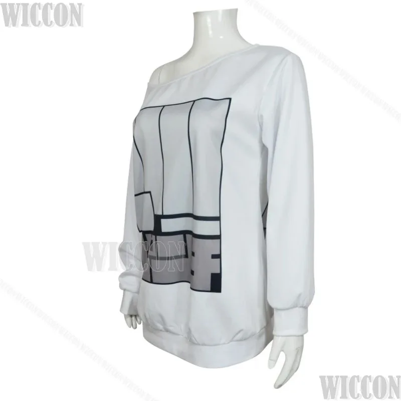 

Momo Ayase Anime Dandadan Cosplay Costume White Shirt Loose Neckline Home Daily Suit Girl Women Holloween Roleplay Customized