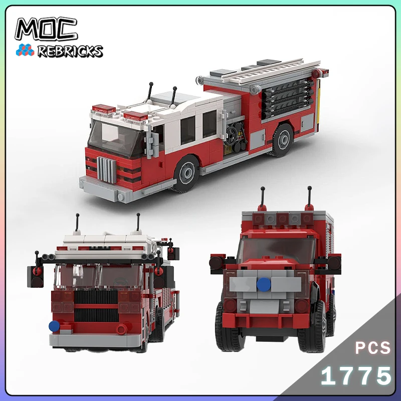 

MOC Ford F-250 обычный рецептор кабины американский культиватор модель пожарной машины строительные блоки DIY оригинальность кирпичная игрушка рождественские подарки