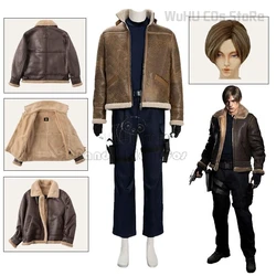 Biohazard Resident 4 Remake Leon S Kennedy Evil Cosplay Fantasia Costume giacca scarpe travestimento uomo parrucca costumi di Halloween Poster