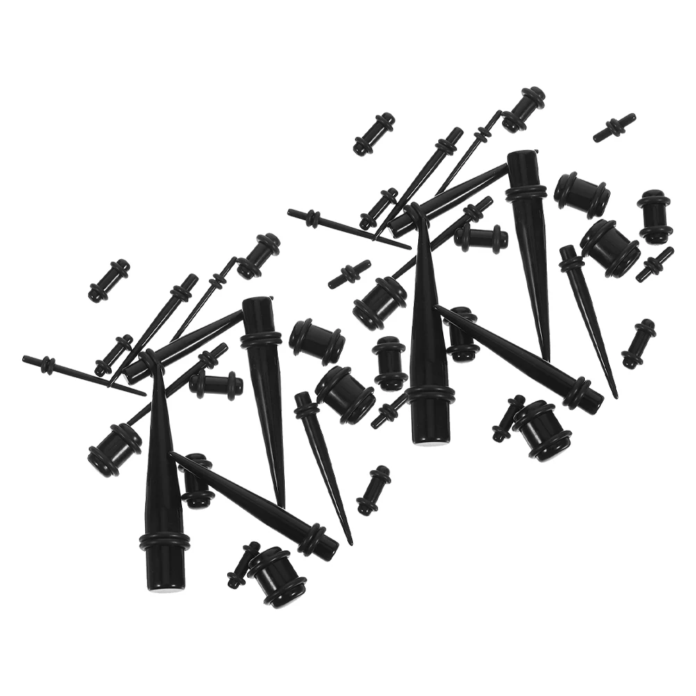 

46pcs Ear Stretchers Kits Lightweight Acrylic Taper Expander Set For Body Piercing Jewelry Party Everyday Wear Ear Stretching