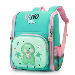 Dois estilo crianças saco de escola para meninas escola primária mochila dos desenhos animados meninos ortopédico carro mochilas mochilas escolas primaria