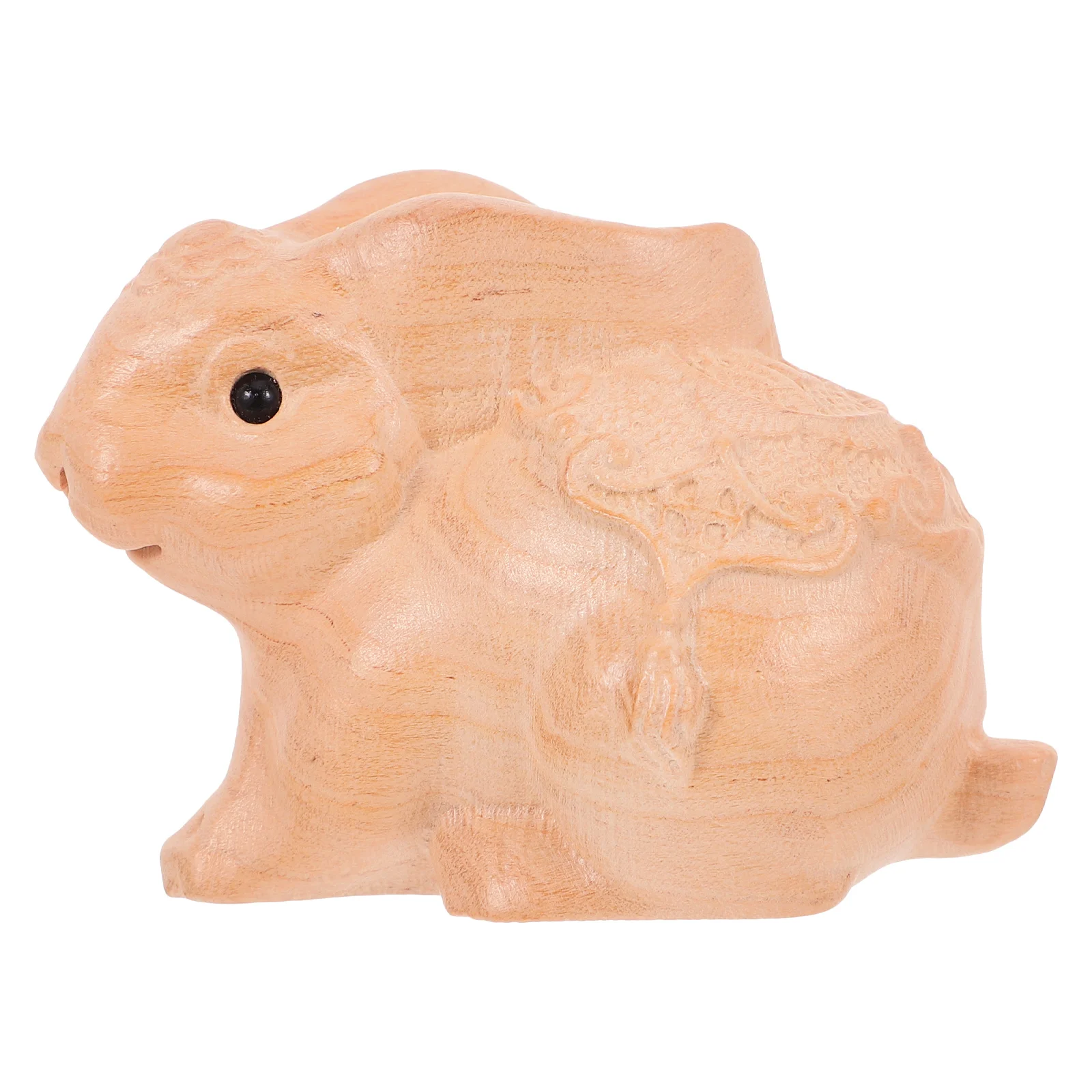 

Hand Carved Wooden Easter Bunny Sculpture Festive Decor for Living Room Vintage Rabbit Ornament Home Decoration