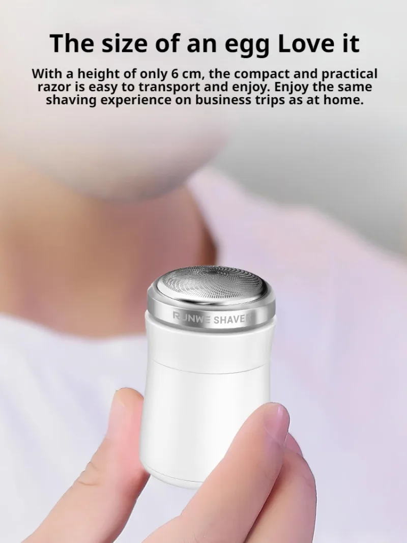Портативная электробритва, компактная электрическая бритва для автомобиля Longway, дорожная Бритва для бороды с одной головкой