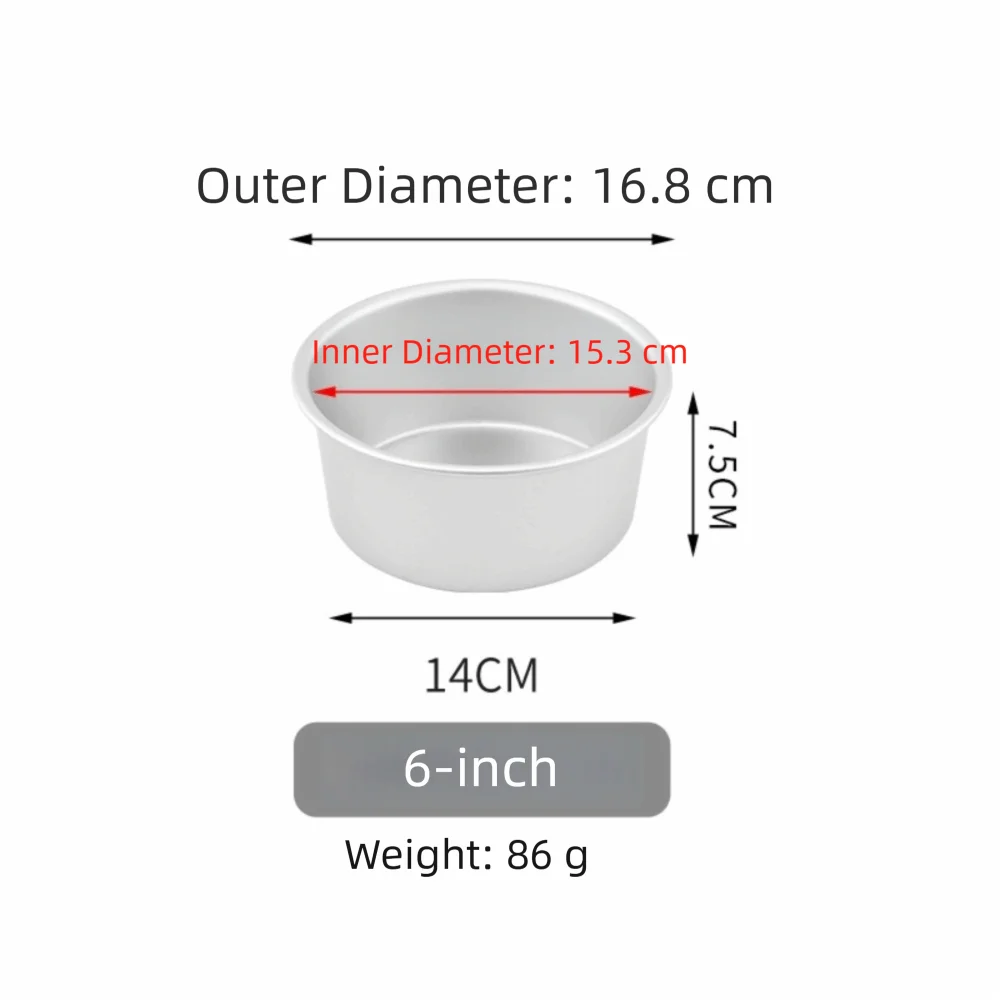 4/5/6/7/8/9/10 Inch Cake Bake Pan Round Non-Stick Cake Tin Heat-Resistant Aluminum Alloy Cake Bakeware Kitchen Dessert Baking