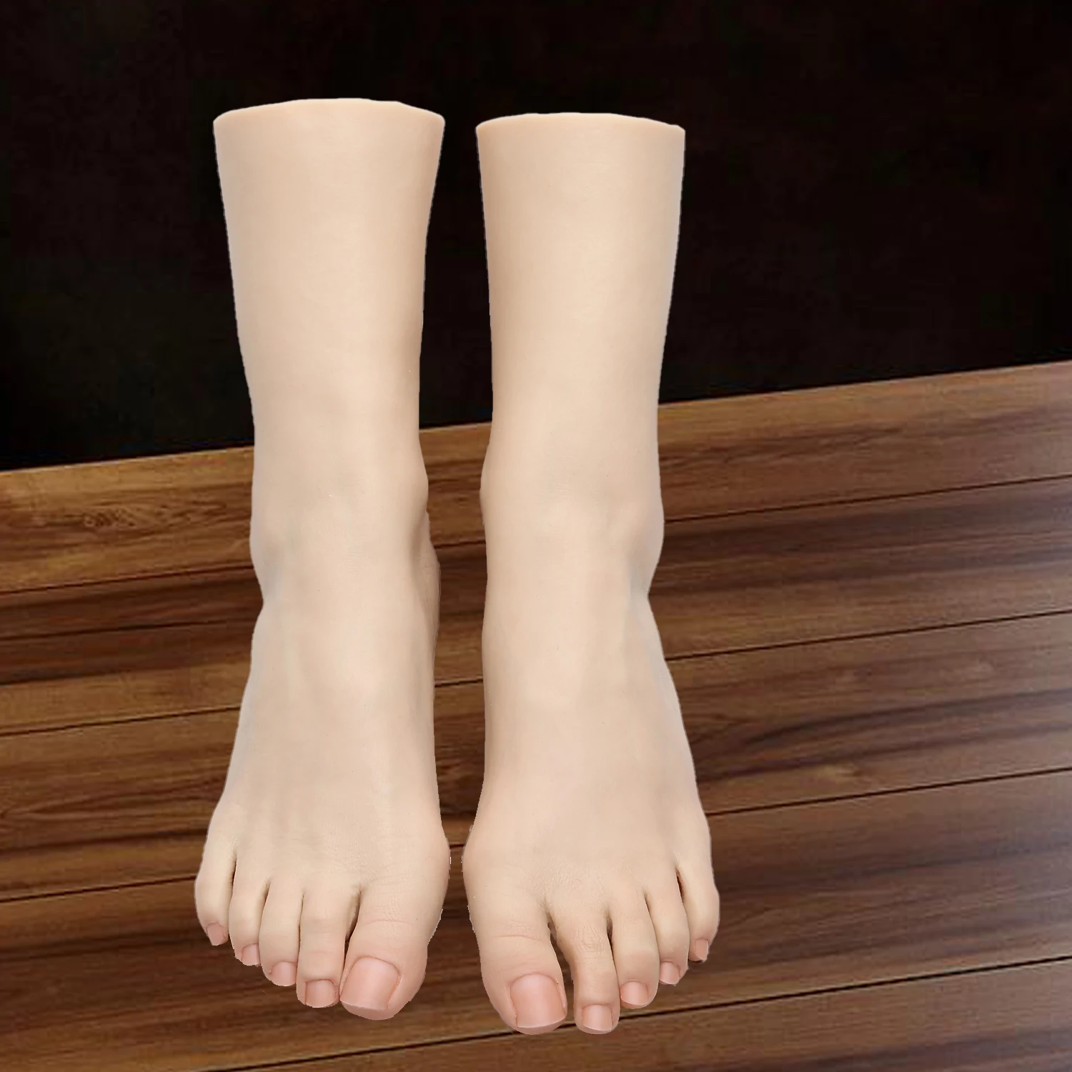 Piede di manichino Modello di piede in silicone femminile Realistico Unghie finte Piedi per pratica Calzino per scarpe Display di gioielli Collezione d'arte Puntelli Z3816