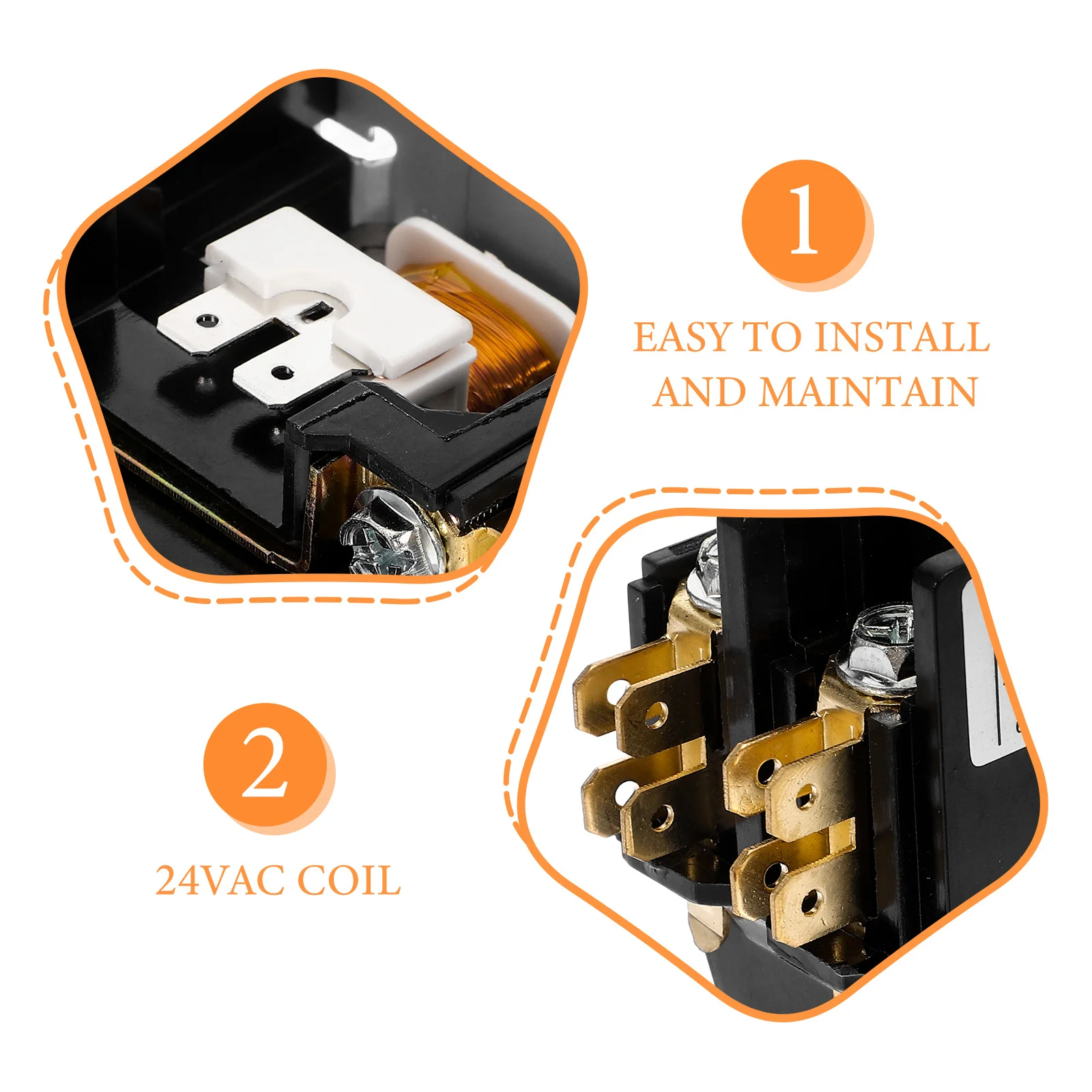 

Air Conditioning 30A 24Vac For Compressor Replacement Condenser Unit Outdoor A/C Compressor Contactor Replacement Relay