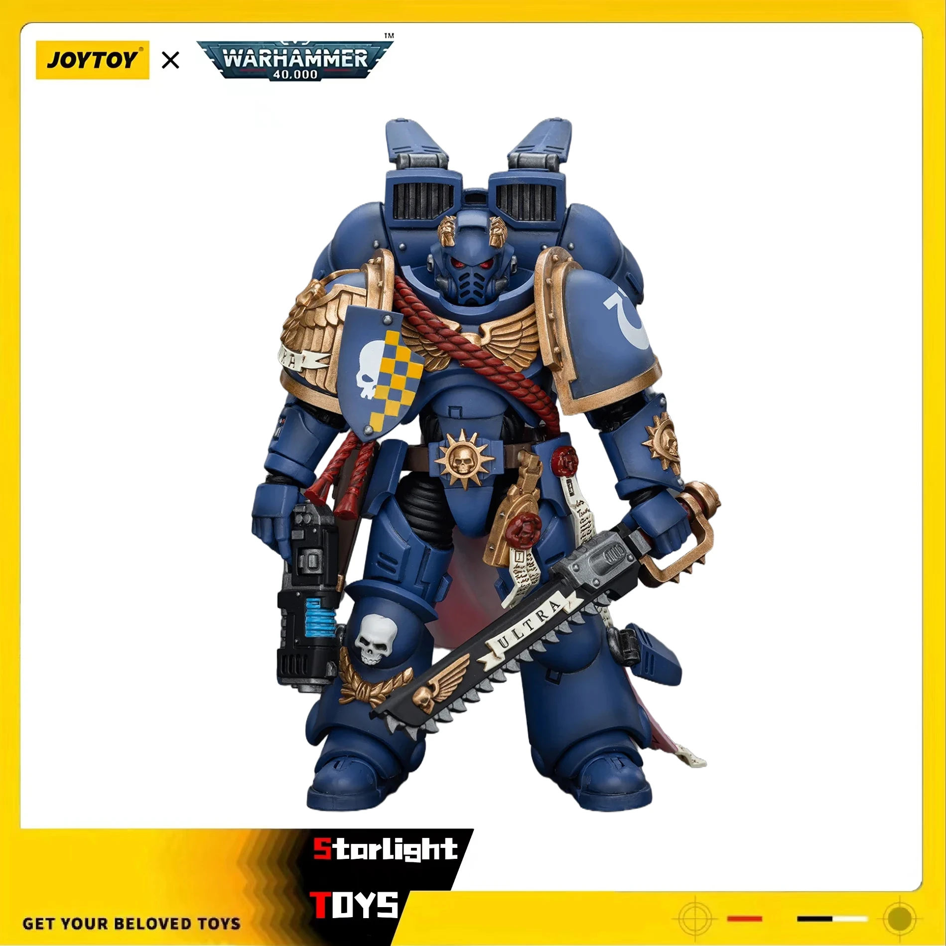 

JOYTOY 1/18 Action Figure Warhammer 40K Ultramarines Captain with Jump Pack Toys Model Collection Gifts