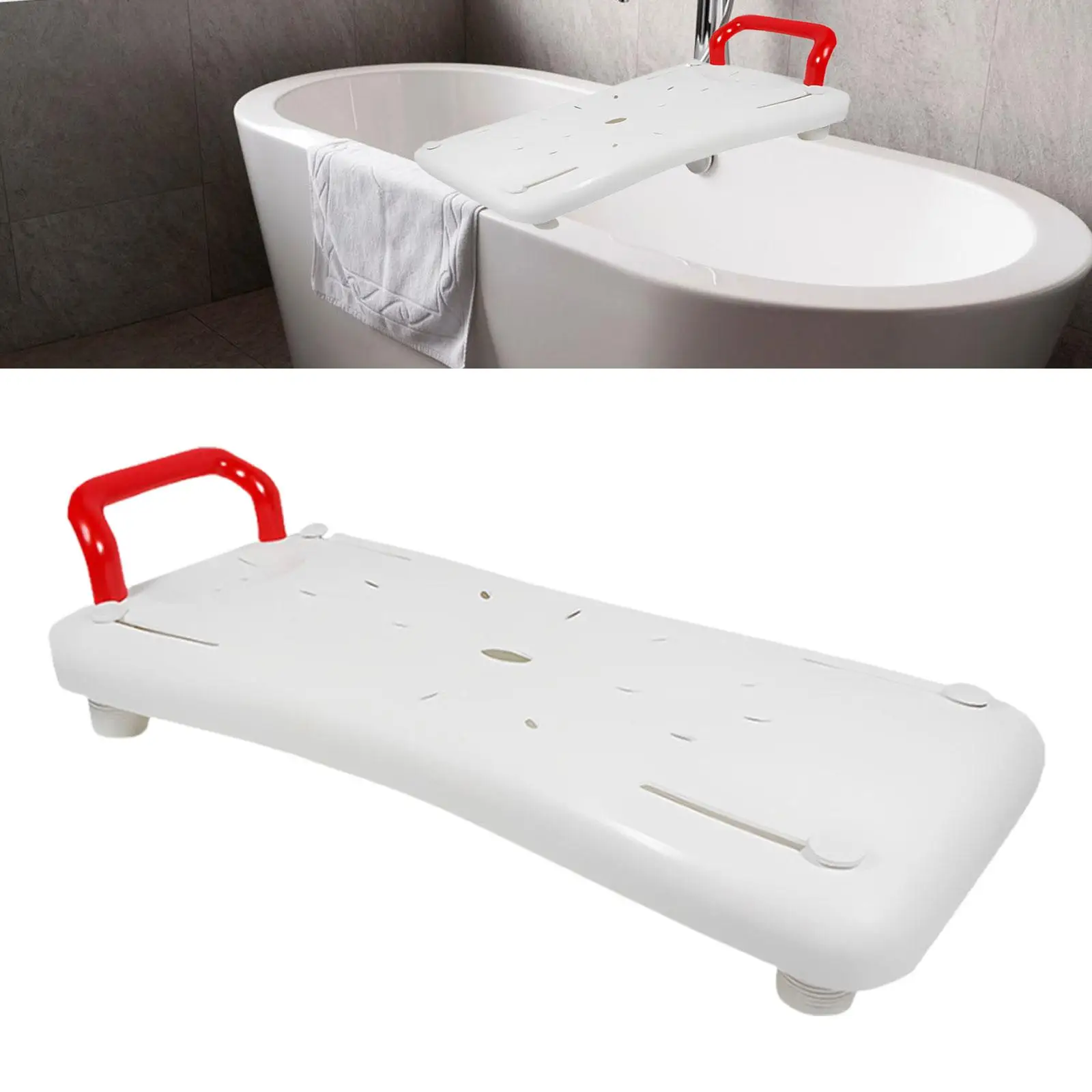 Tub Transfer Bench Sturdy No Slip Bath Seat for Disabled Bathtubs Adults