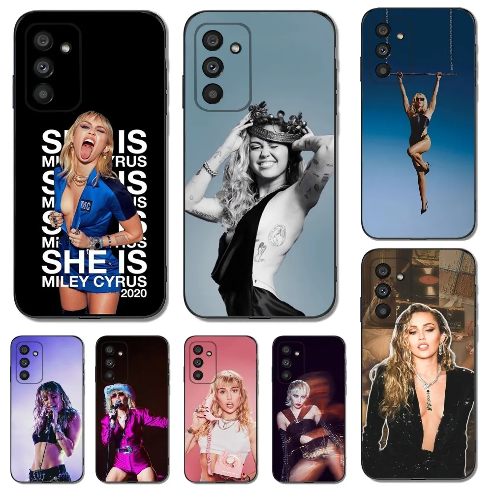 Singer M-Miley C-Cyrus Phone Case for SamsungS23,S22,S21,S20 Ultra Pro S10,S30Plus,20 Ultra Black Cover