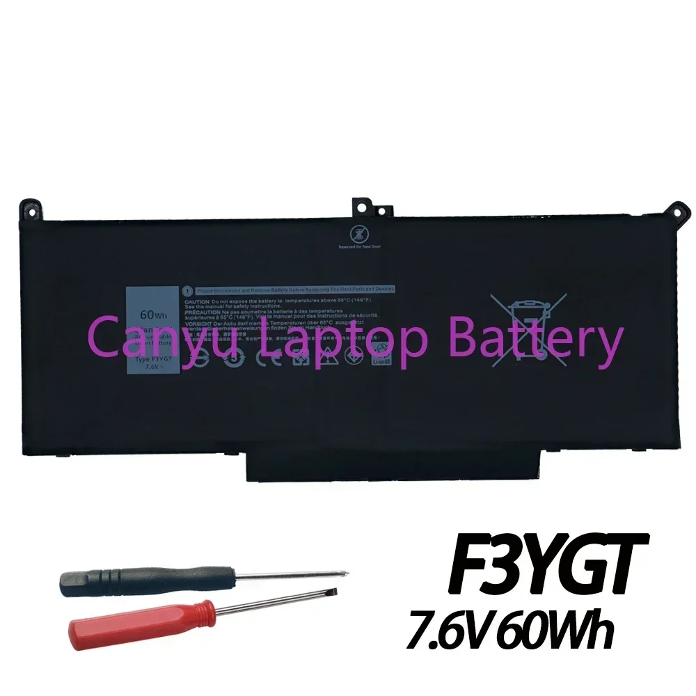 2024 New F3YGT  Battery For  Latitude 12 7000 E7280 E7290 E7380 E7390 E7480 E7490 Series 2X39G DM3WC 0DM3WC 7.6V Laptop battery