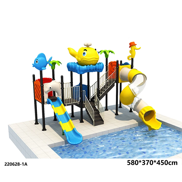 Attrezzatura per acquascivolo in plastica di alta qualità per mini piscina parco acquatico per bambini parco giochi d'acqua all'aperto per bambini