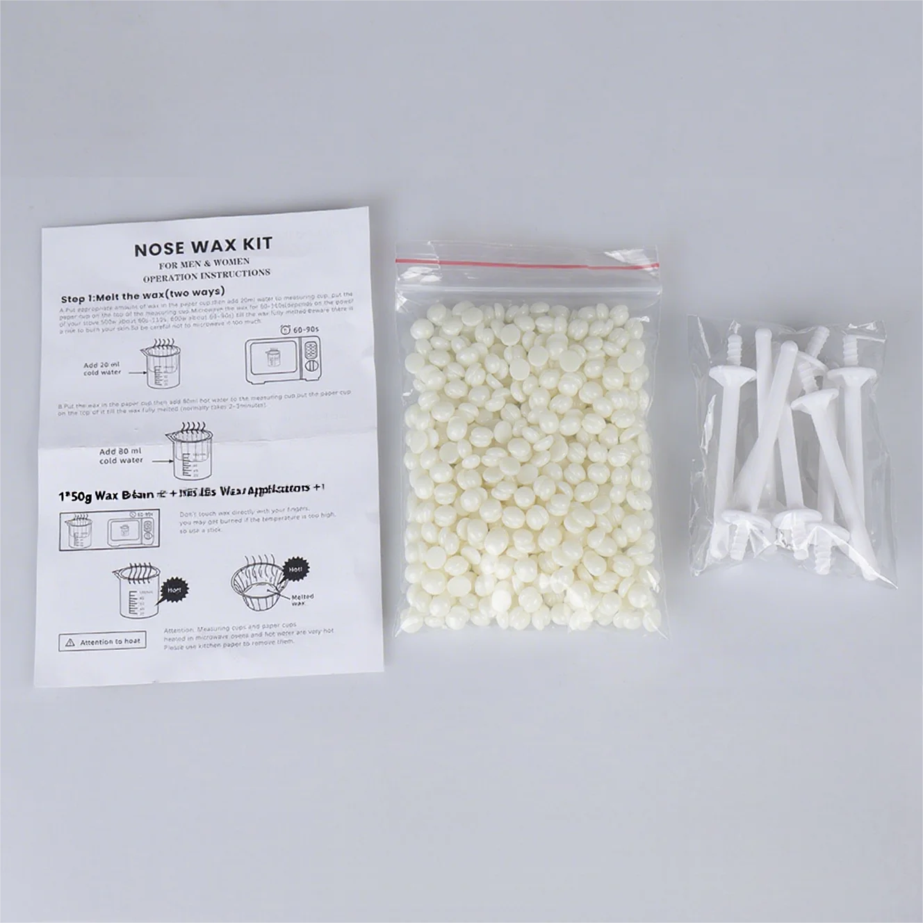 Nose Hair Wax Set  50g Hard Wax Beans  Nose Hair Cleaning Kit view 6