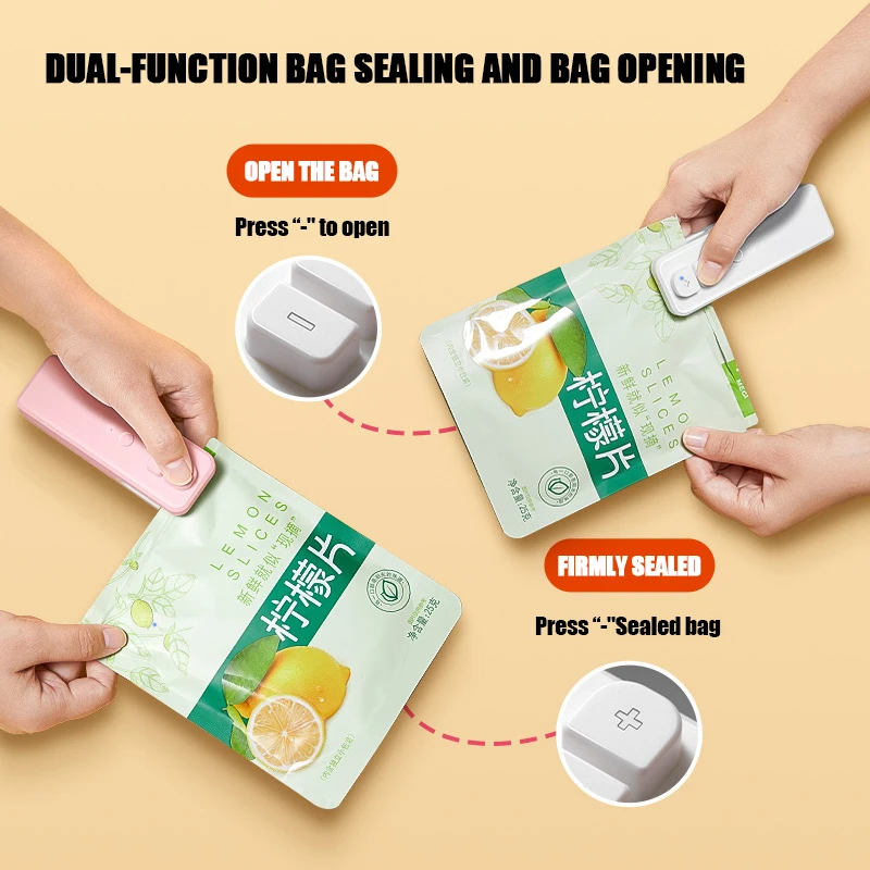 Small Vacuum Sealer Mini Sealing Machine With USB Portable Food Bag Sealing Machine Snack Sealing Machine