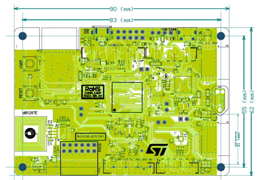 Spot B- L4S5I-IOT01A STM32L4S5VIT6 Internet of Things Low Power Wireless BLE NFC